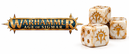 Warhammer Age of Sigmar themed and faction D6 dice